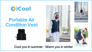 iCool air condition portable vest, cooling vest, cool you in summer and warm you in winter