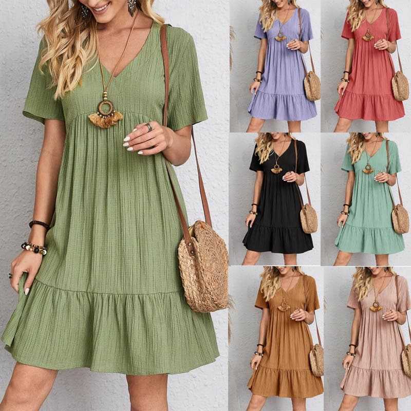 New Hollow Out Summer Women Casual Solid Princess Dress Sleeveless V-Neck Sling Ladies Party Dress Sweet Streetwear Dropshipping